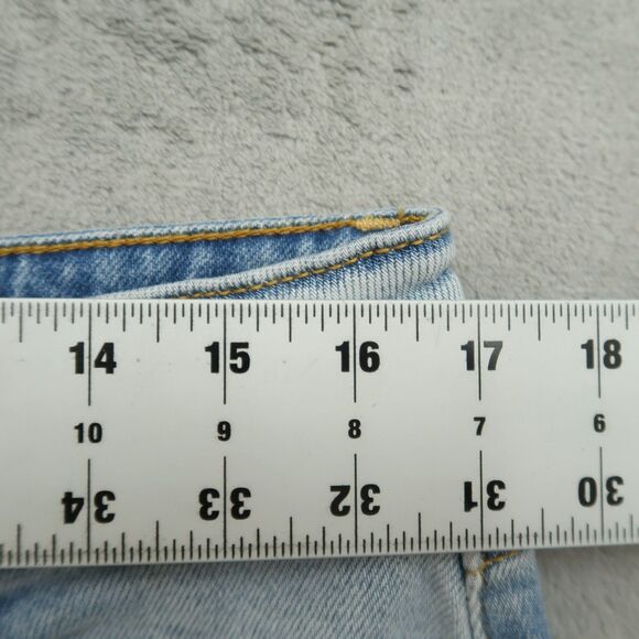 KanCan Jeans Junior's Size 13/30 High-Rise Straight Denim 29" Inseam Distressed - Picture 4 of 16